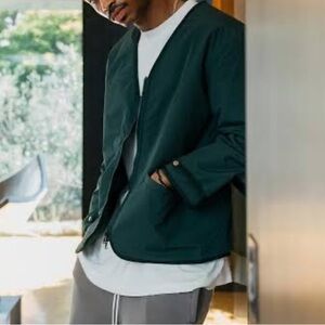 Men's Dark Green Jacket‎ Richie Le Puffer Zip